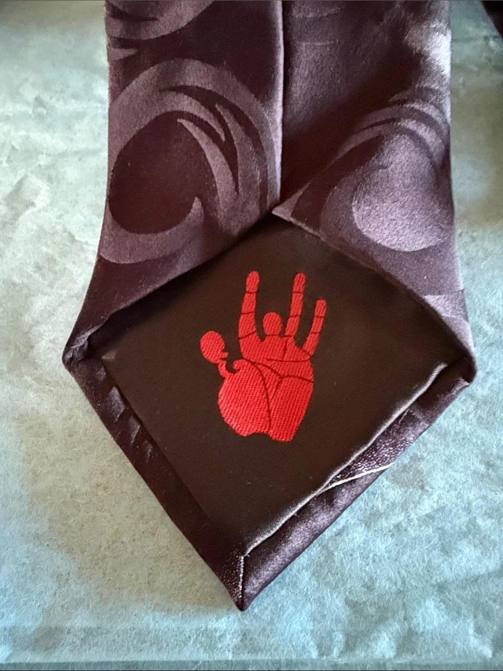 J Garcia silk tie - Freedom in the Light - limited Collection black grey purple